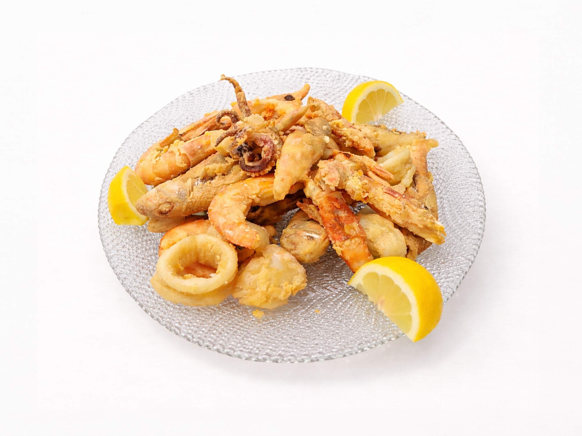 Frittura mista di mare con calamari, gamberi e pesce al Ristorante Ulivi sul Mare di Cala Corvino